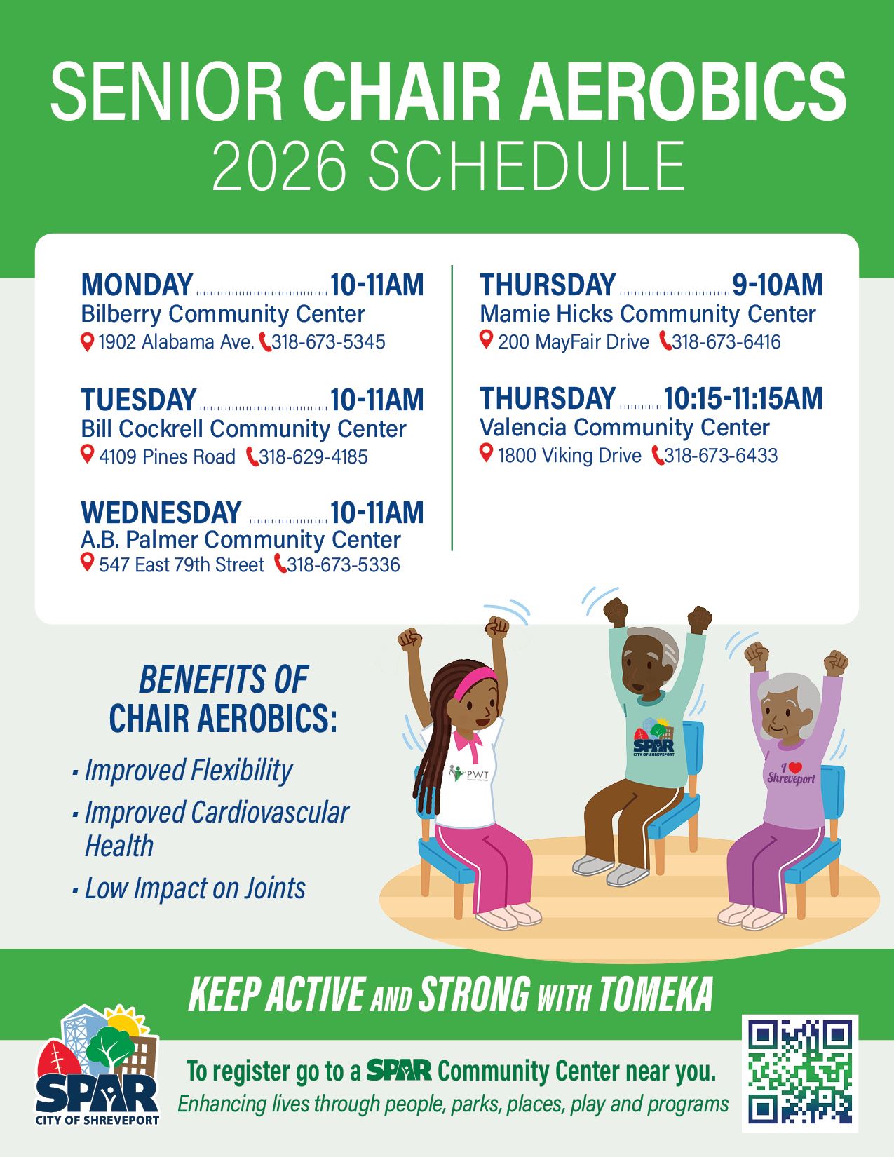 2026 Senior Chair Aerobics flyer