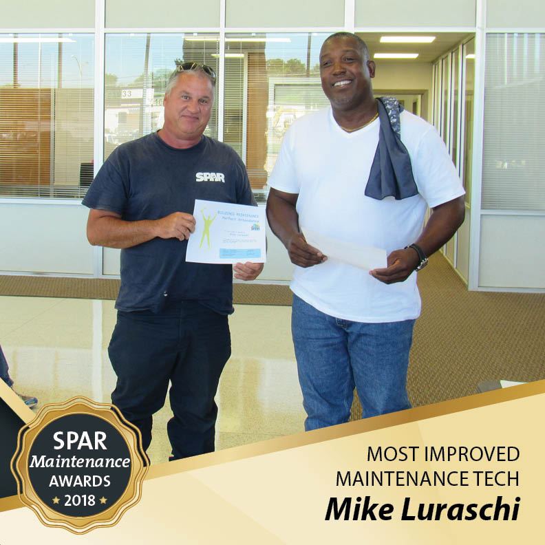 Most Improved Maintenance Tech: Mike Luraschi